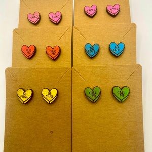 Valentines Day Stud Earrings Stainless Steel Hypoallergenic